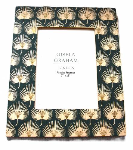 Bilderrahmen, schwarz-gold bedruckt, Gisela Graham London